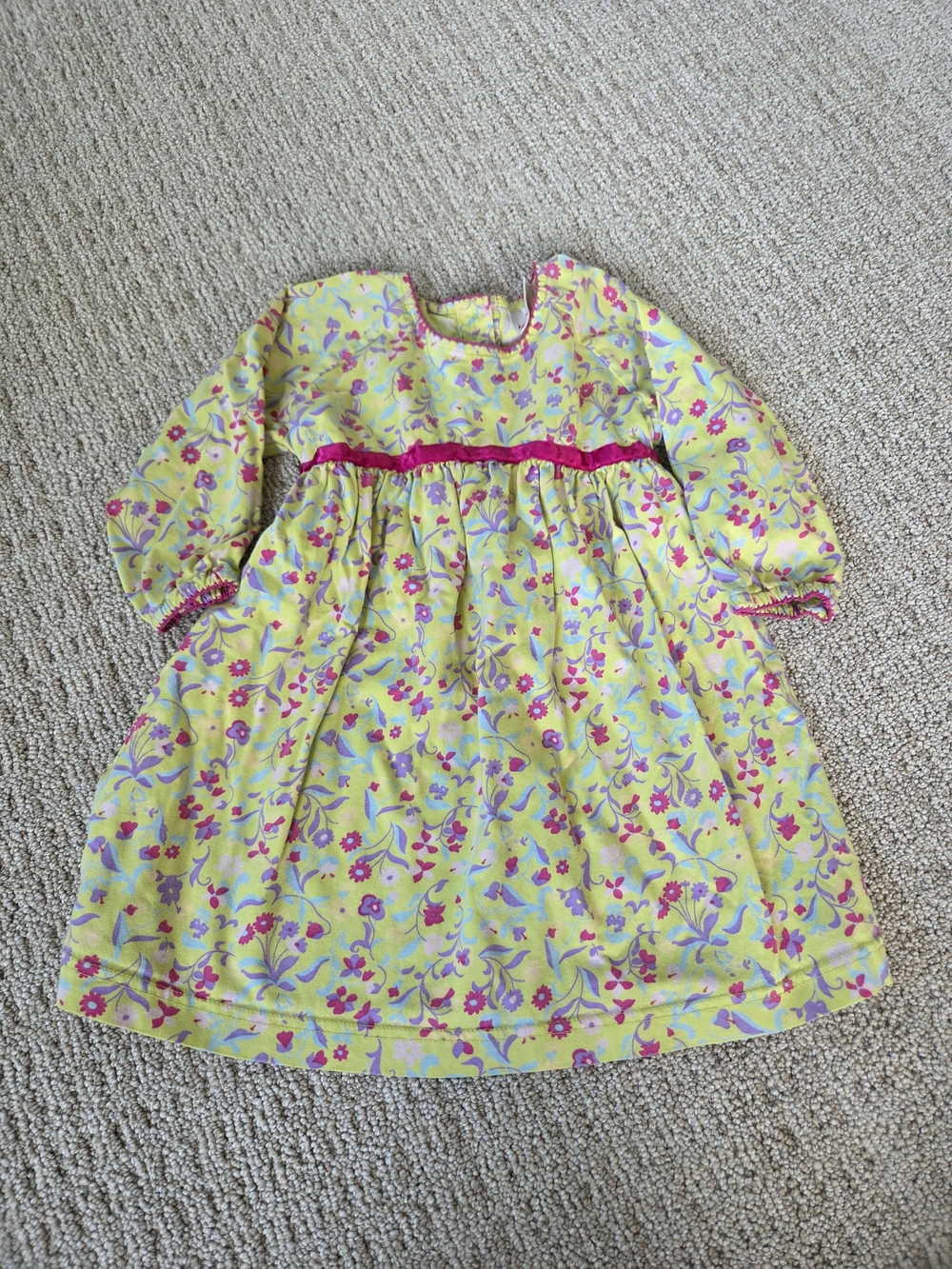 Hanna Andersson Size 90 Floral Long Sleeve Dress